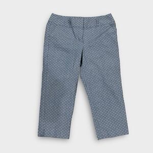 Ann Taylor Chambray Cropped Pants Capri Size 10P Curvy